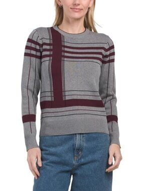 NANCY YANG Plaid Sweater